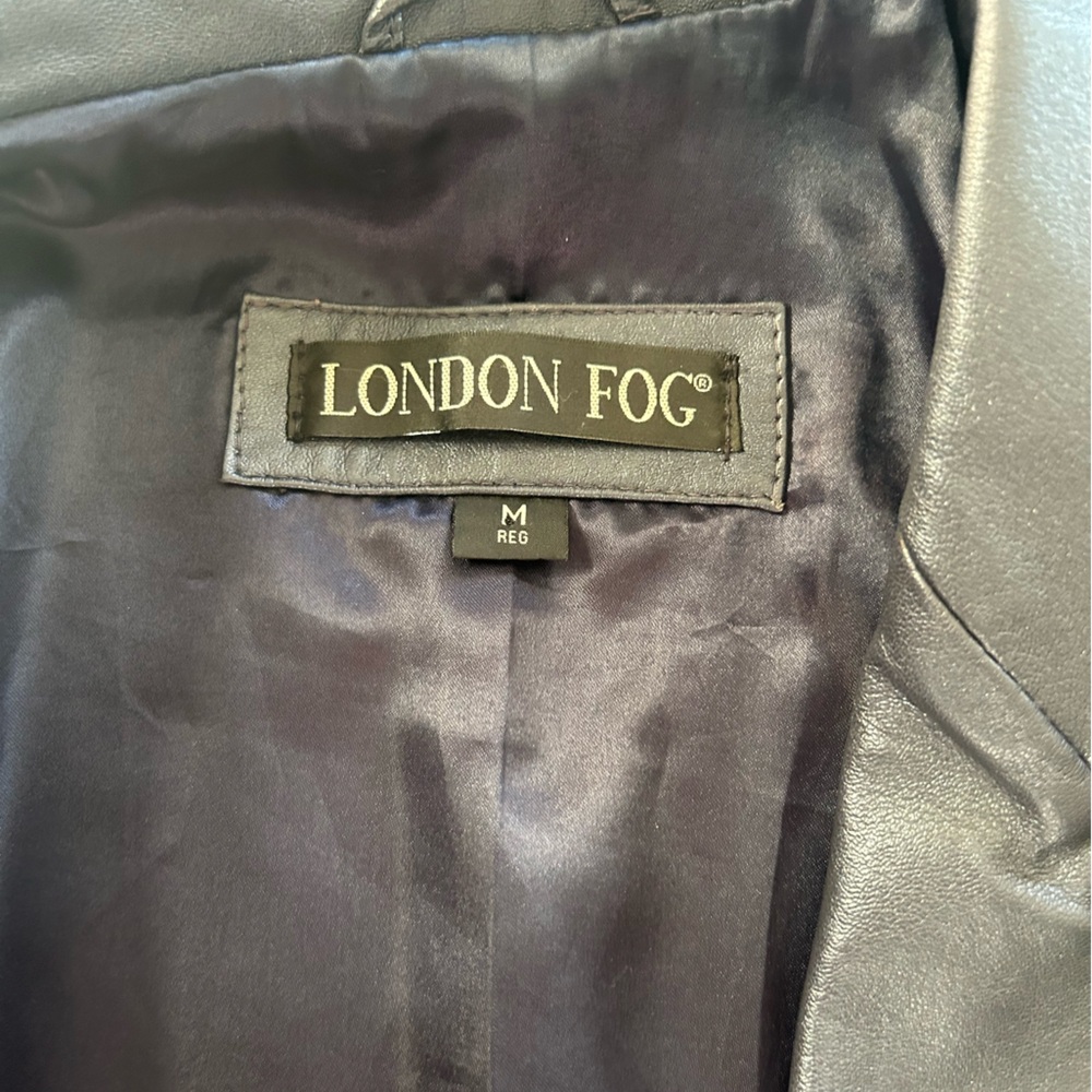 London Fog deep purple Leather Blazer - Picture 7 of 13